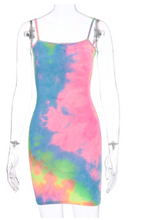 Load image into Gallery viewer, Fluorescent Camouflage Sling Dress
