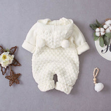 Load image into Gallery viewer, Citgeett Autumn Winter Newborn Baby Boys Girls Ear Knit Romper Hooded Wool Sweater Jumpsuit Warm Cute Outfit
