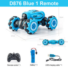 Load image into Gallery viewer, D876 1:16 4WD RC Car Radio Gesture Induction Music Light Twist High Speed Stunt Remote Control Off Road Drift Vehicle Cars Model
