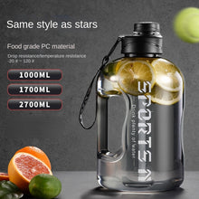 Load image into Gallery viewer, 1700ml/2700ml Gym Cycling Cup PP Material Precise Scale Portable Large Capacity Water Bottle For Men With Sports Fitness
