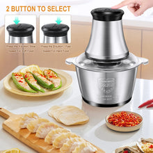 Load image into Gallery viewer, Stainless Steel Electric Meat Grinder Food Processor Chopper Kitchen Machines Vegetable Chopper Slicer Machine Household Grinder
