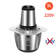 Load image into Gallery viewer, Stainless Steel Electric Meat Grinder Food Processor Chopper Kitchen Machines Vegetable Chopper Slicer Machine Household Grinder
